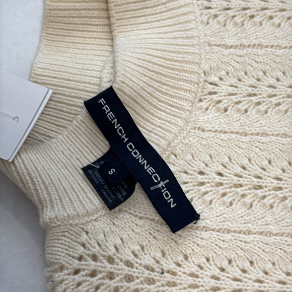 NWT! French Connection Winter White Iris Knit High neck Sweater Size Small - Picture 8 of 8